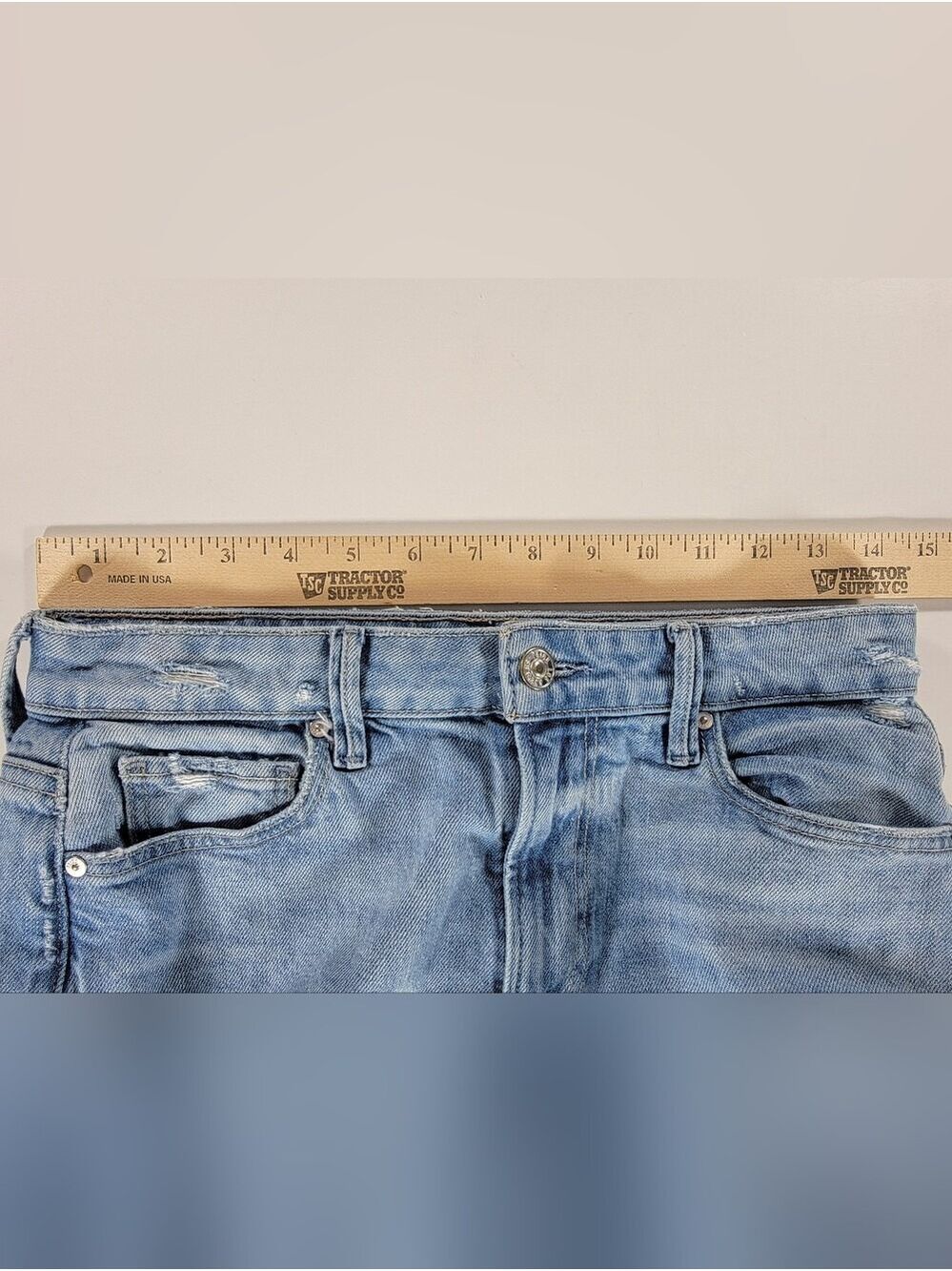 PAIGE Leenah Wide Leg Jeans Light Blue Denim Wash Womens 26x31 Stretch - Picture 12 of 12